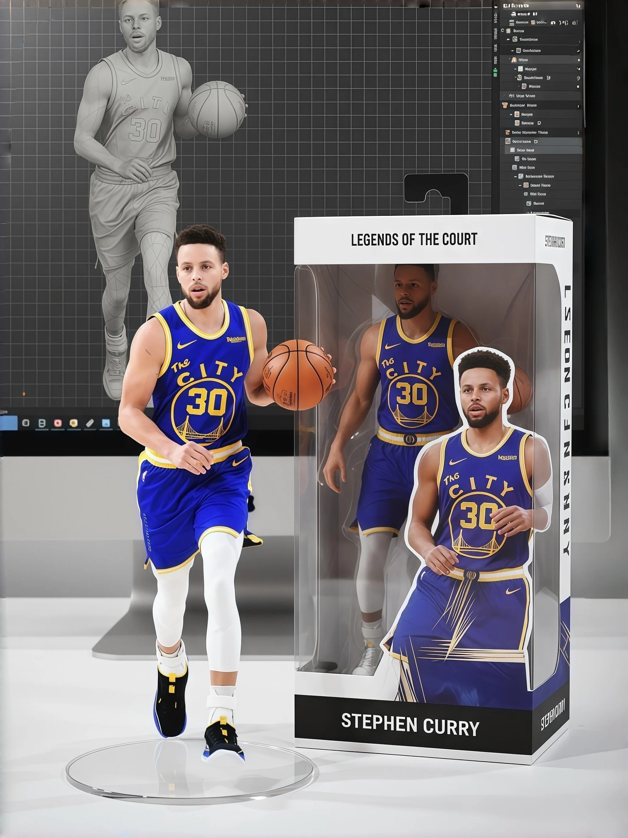 🏀NBA Three-point King: Stephen Curry Figurine